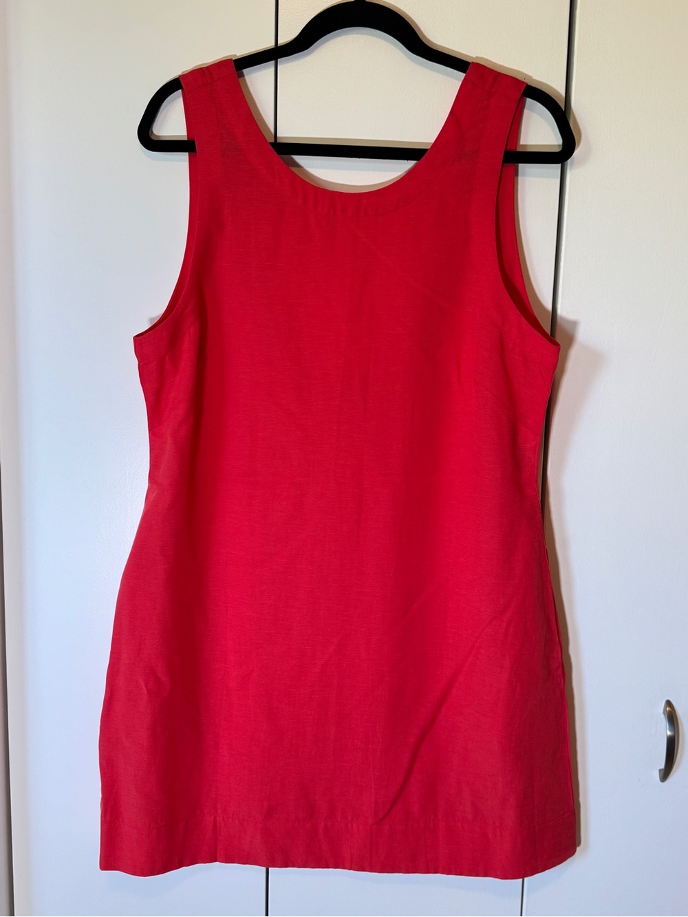 Classic Coral/Salmon Sleeveless Shift Dress - Women